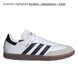 Adidas Samba White and Black Trainers